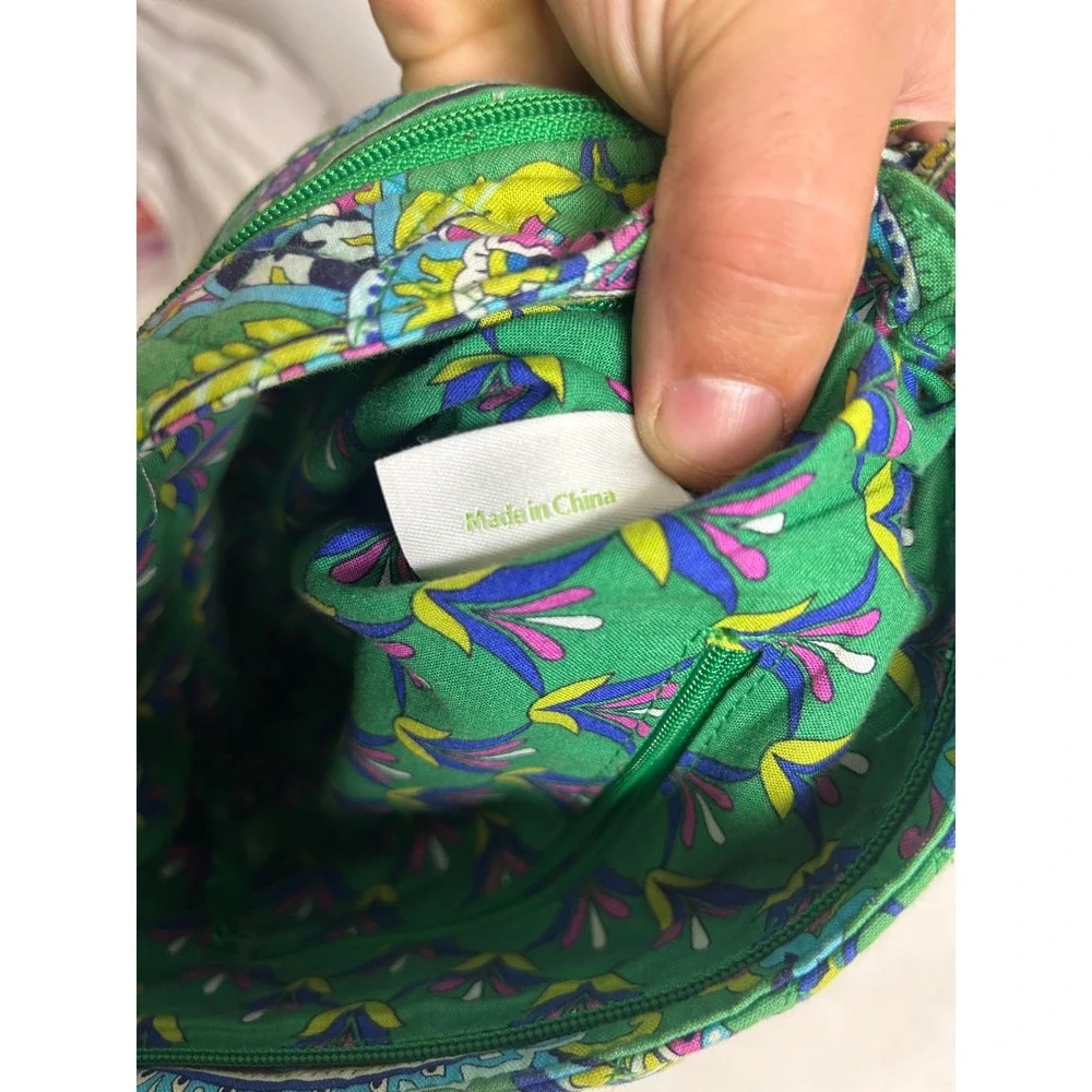 Boho Vera Bradley Women Small Green‎ Go Wild Paisley Quilted Crossbody Bag Purse